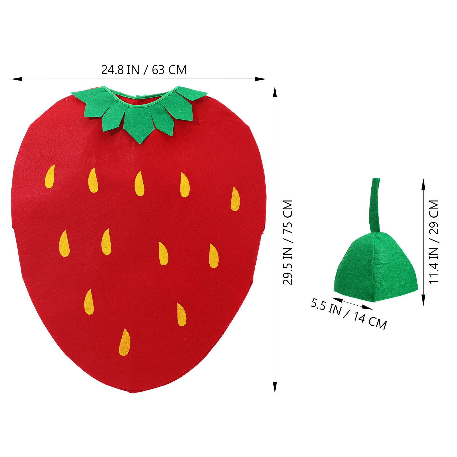 1Pcs Strawberry Fruit Costume  - Easy Cosplay Prop 评论和价格