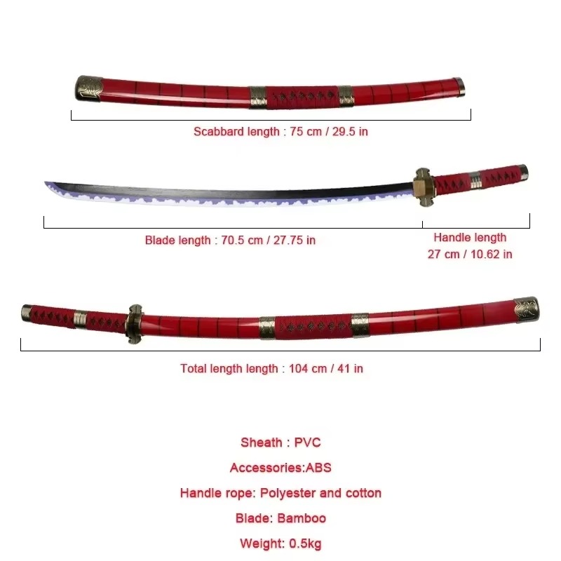 40incn Roronoa Zoro Katana Nin - Cosplay Prop Dagger 评论和价格