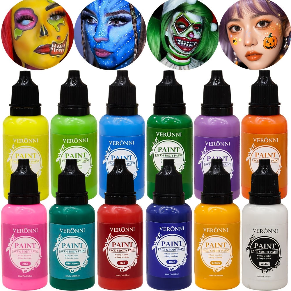 2 Bottles Black & White Face P - Cosplay Prop Paint 评论和价格